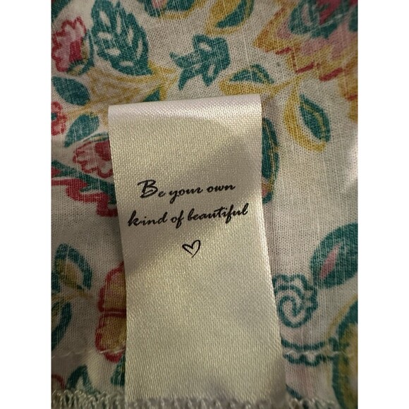 SAKI 100% Cotton Boho Floral Peasant Dress Women’s Small Cottagecore Tiered Midi - Picture 5 of 9